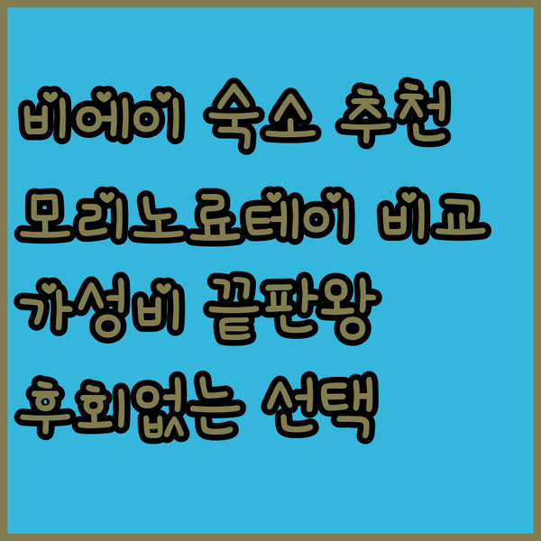 비에이 숙소 고민 끝! 모리노료테이,