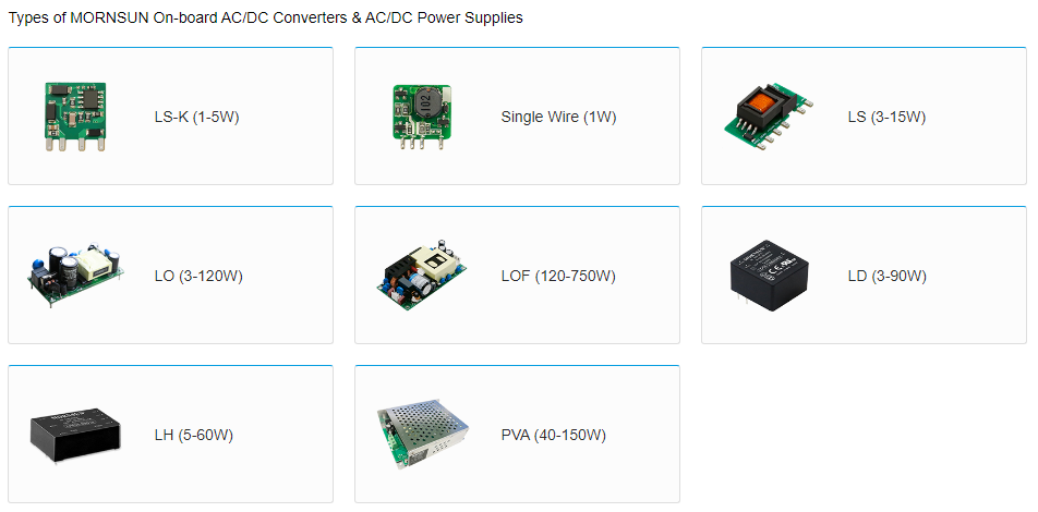  MORNSUN AC/DC - On-board Converter Module, 유성테크 MORNSUN 대리점