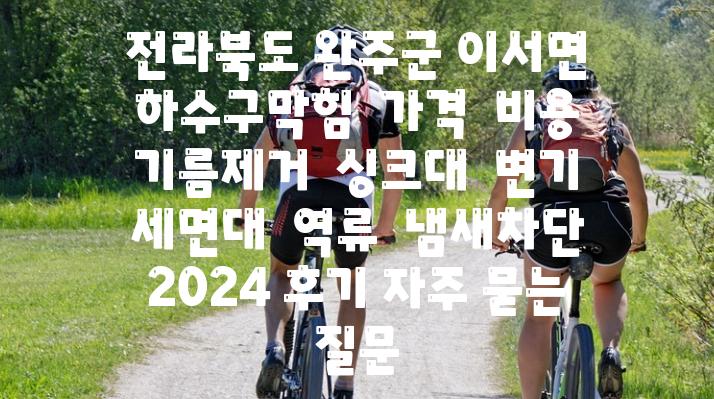 전라북도 완주군 이서면 하수구막힘  가격  비용  기름제거  싱크대  변기  세면대  역류  냄새차단  2024 후기 자주 묻는 질문