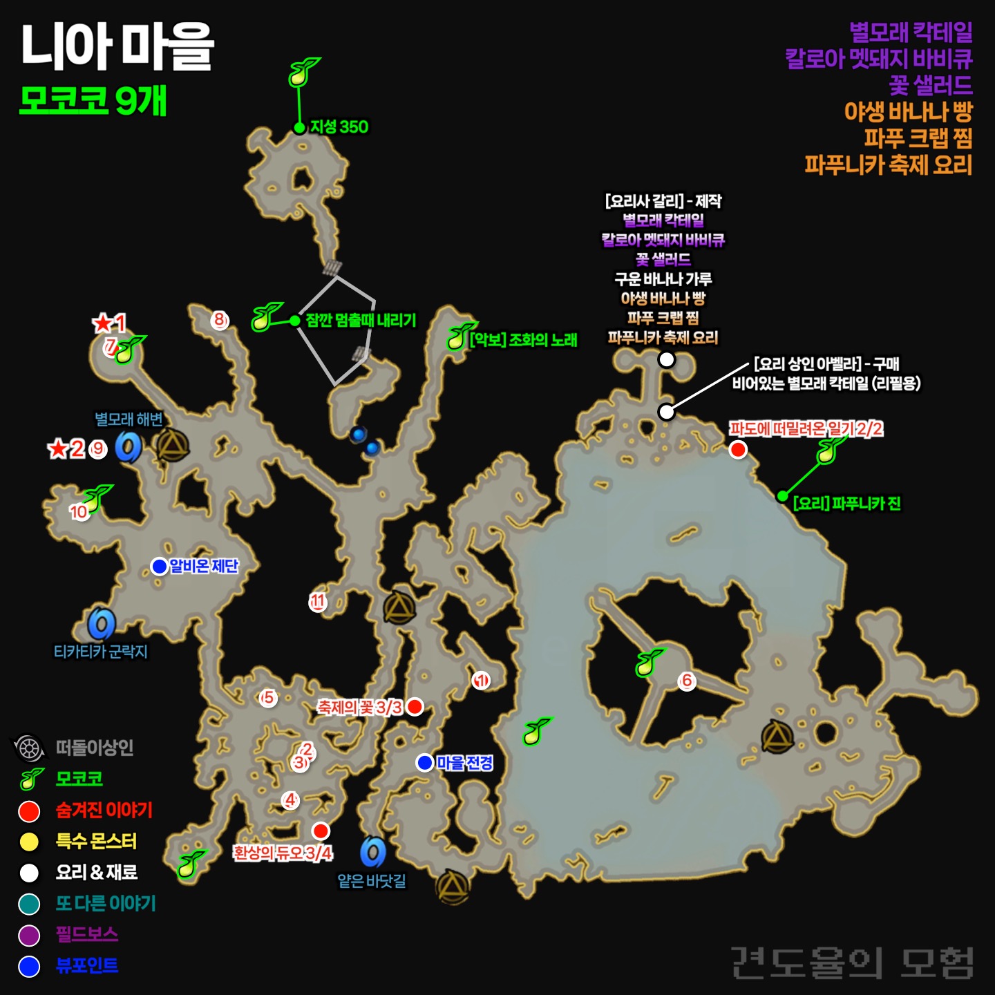 파푸니카 니아 마을 지도