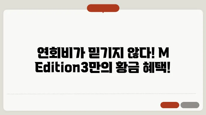 현대카드 m에디션3 연회비 및 할인 혜택