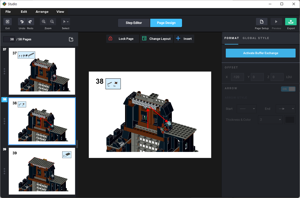9747 타워 탈출 조립설명서 - 38쪽 버퍼 처리1