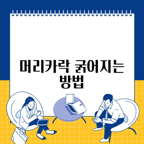 머리카락 굵어지는 방법