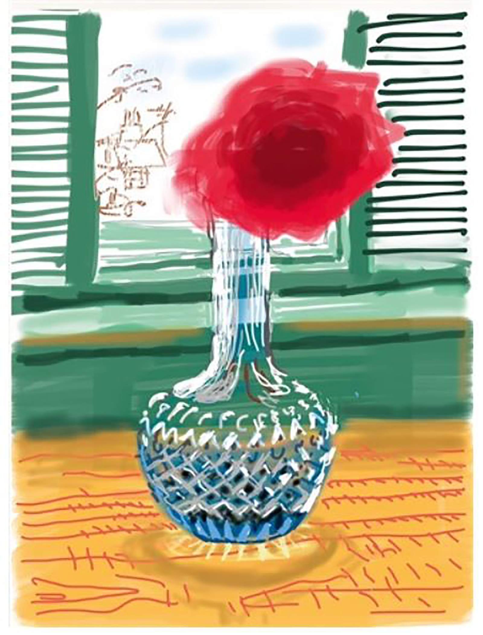  [데이비드 호크니] My window with iPad drawing