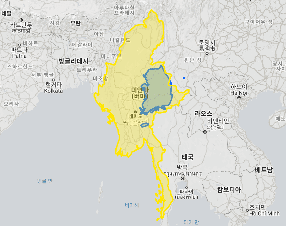 면적 남한 일본 인구,