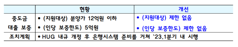 중도금 대출 보증확대