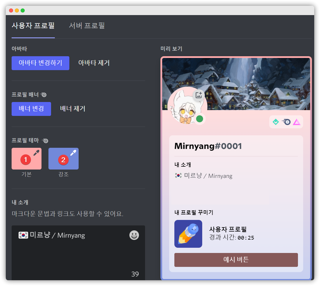  디스코드 프로필 테마 설정 (Profile Theme)