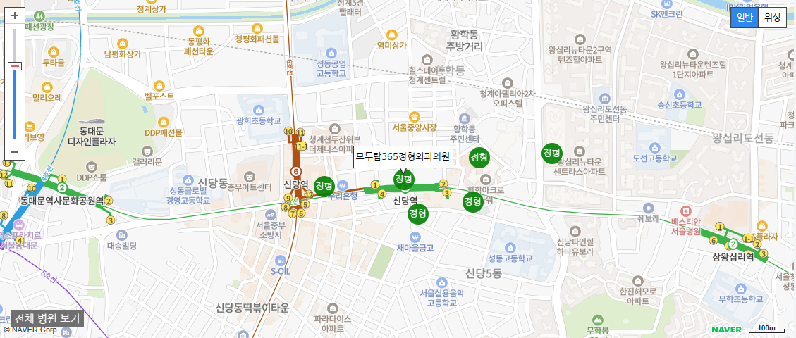 서울 중구에서 일요일 진료를 볼 수 있는 정형외과 병원 모두탑365정형외과의원