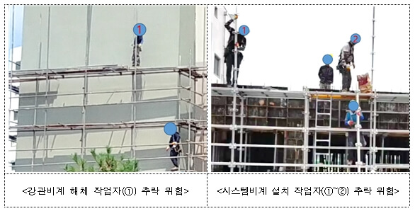  '비계 설치·해체 시 안전난간 선행 설치철거 불필요한 '선행안전난간대 개발 [안전보건공단]