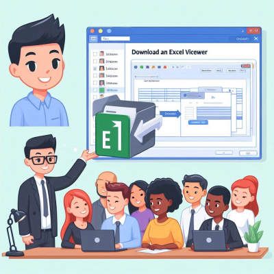 Excel Viewer의 다운로드 화면에서 진행 상황을 보여주는 화면.