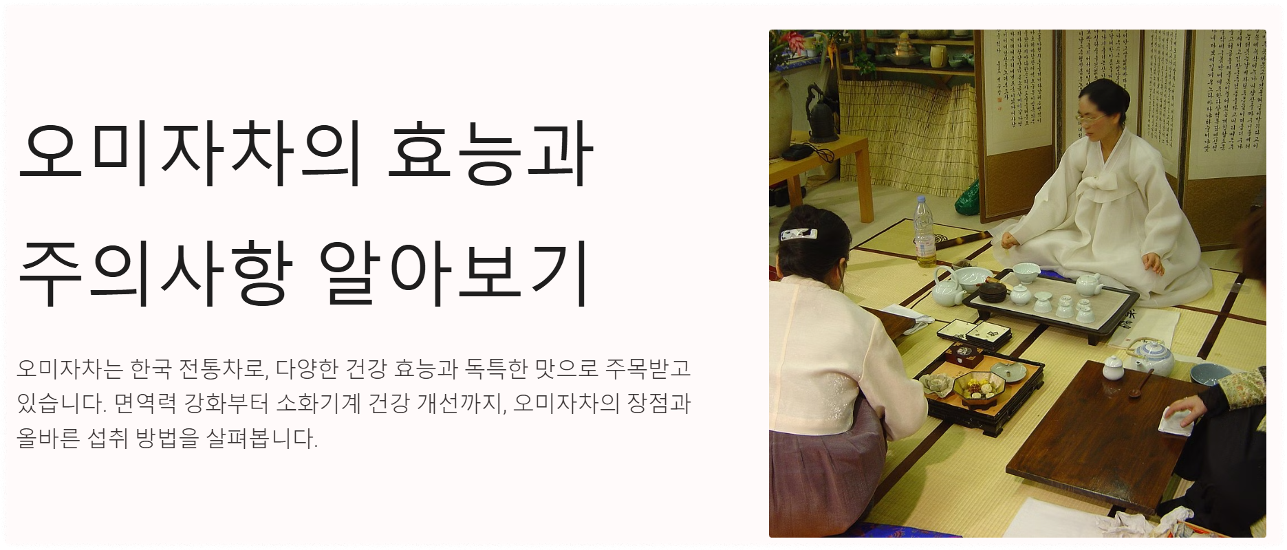 오미자차의 효능과 주의점