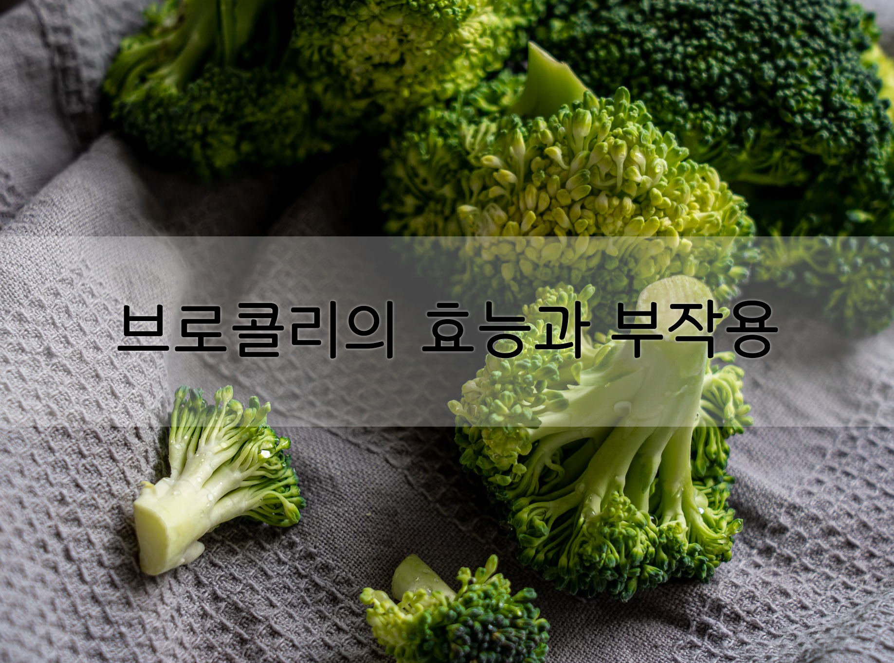  브로콜리의 효능과 부작용.