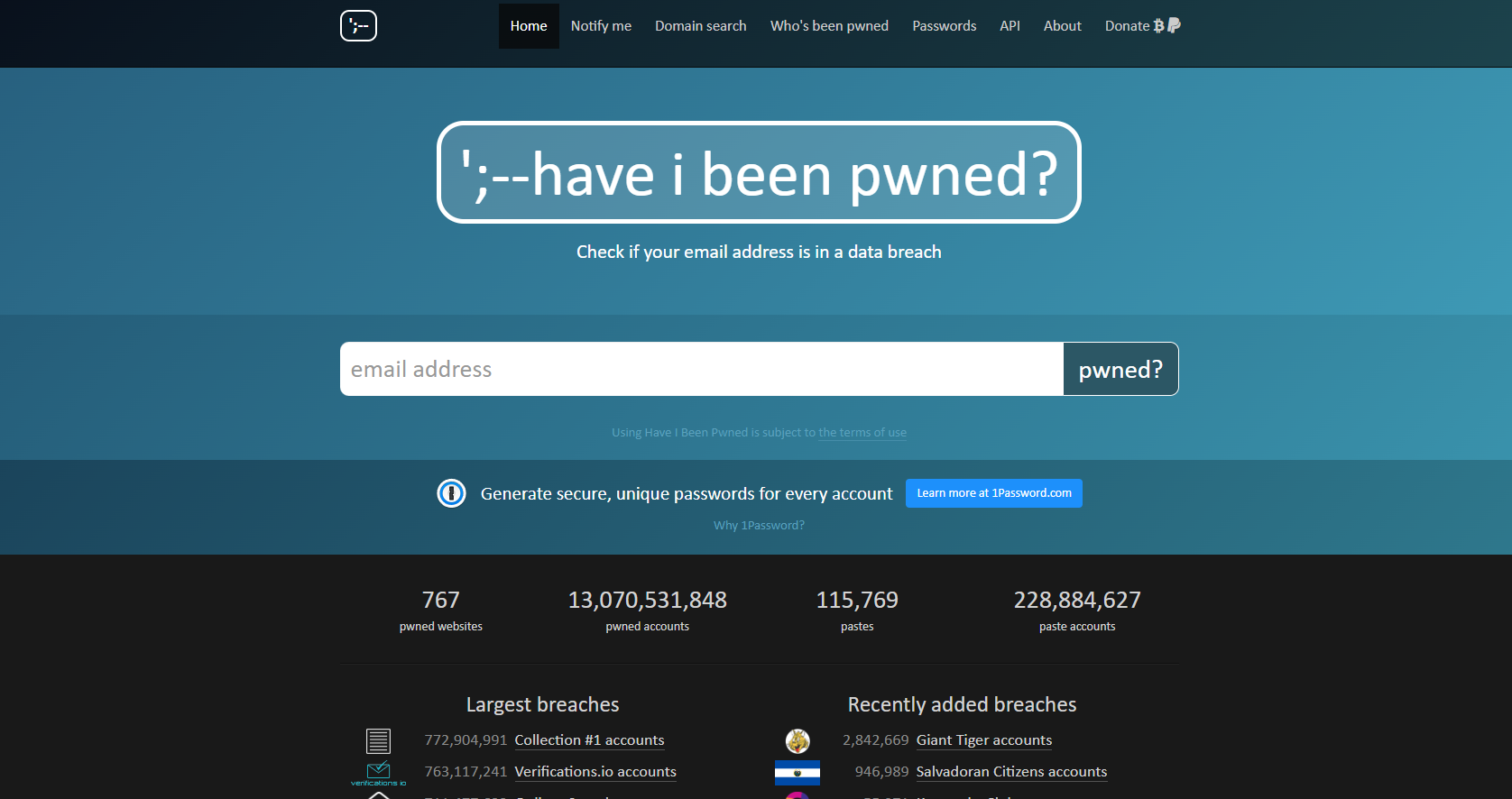 haveibeenpwned-사용법