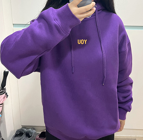 지민이 후드 착용샷