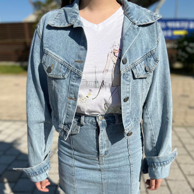 데님 투피스 세트