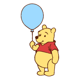 Winnie the Pooh balloon sky blue