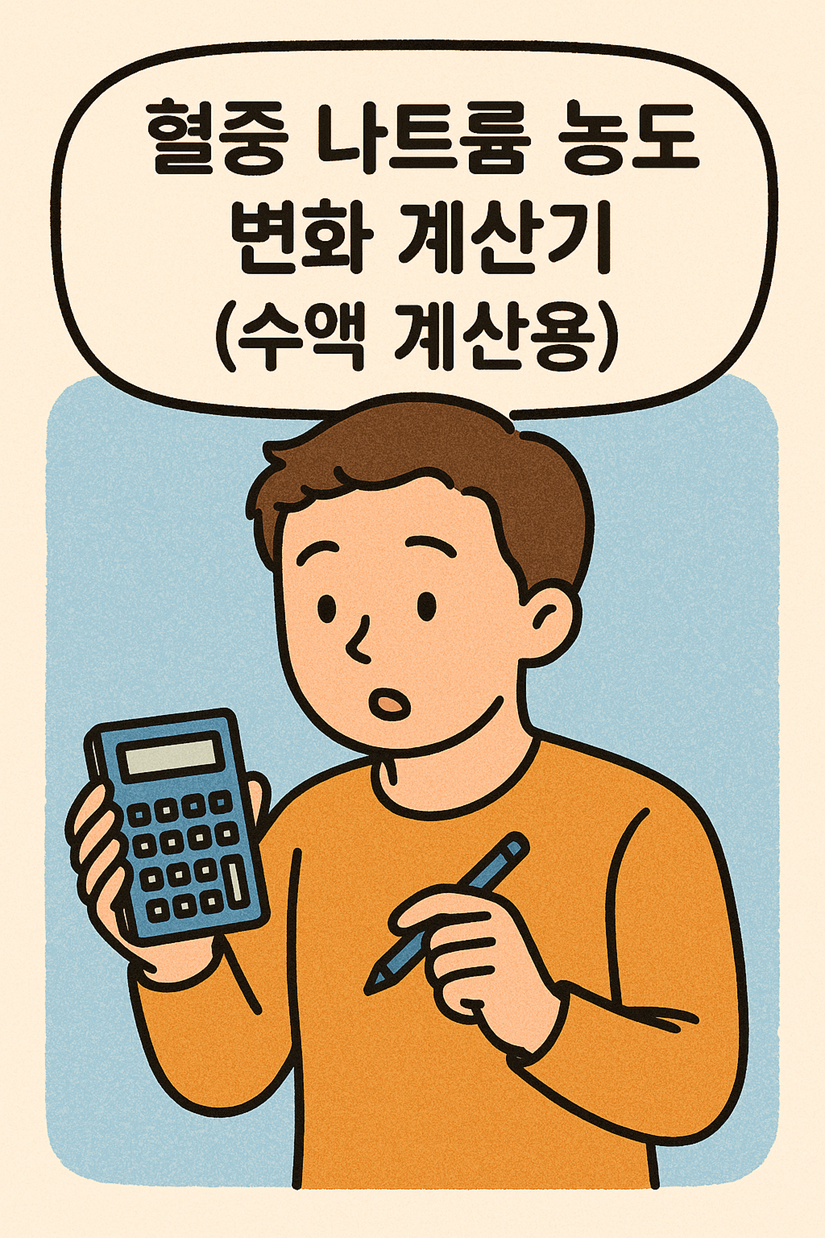 혈중 나트륨 농도 변화 계산기 (수액 계산용)