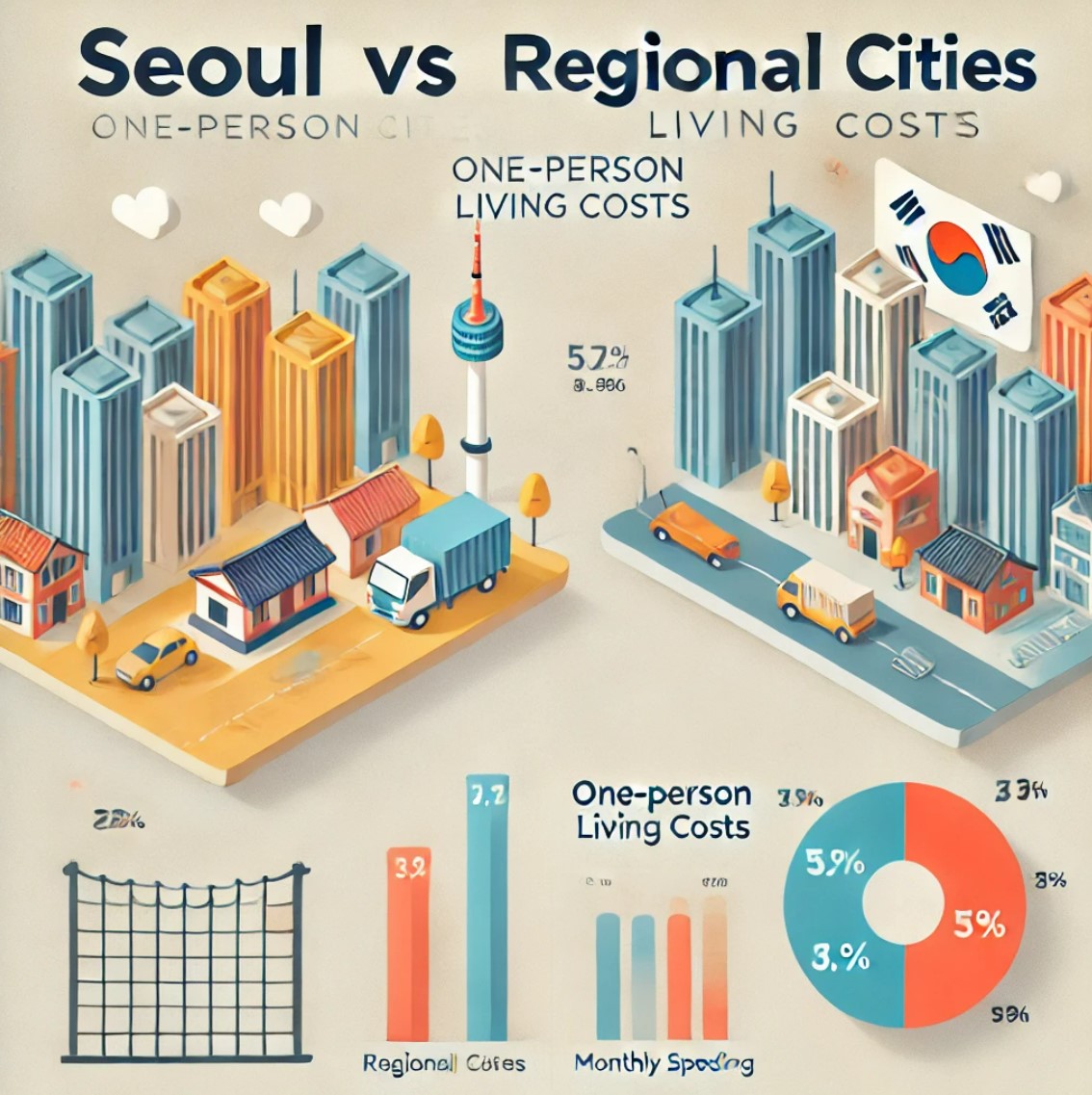 서울 vs 지방 자취비용 분석 사진