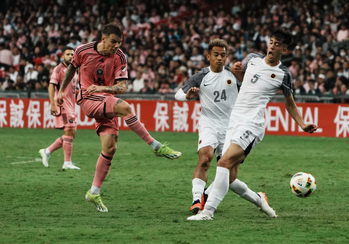 인터 마이애미와 홍콩 XI의 경기는 매진된 관중 앞에서 치러졌다