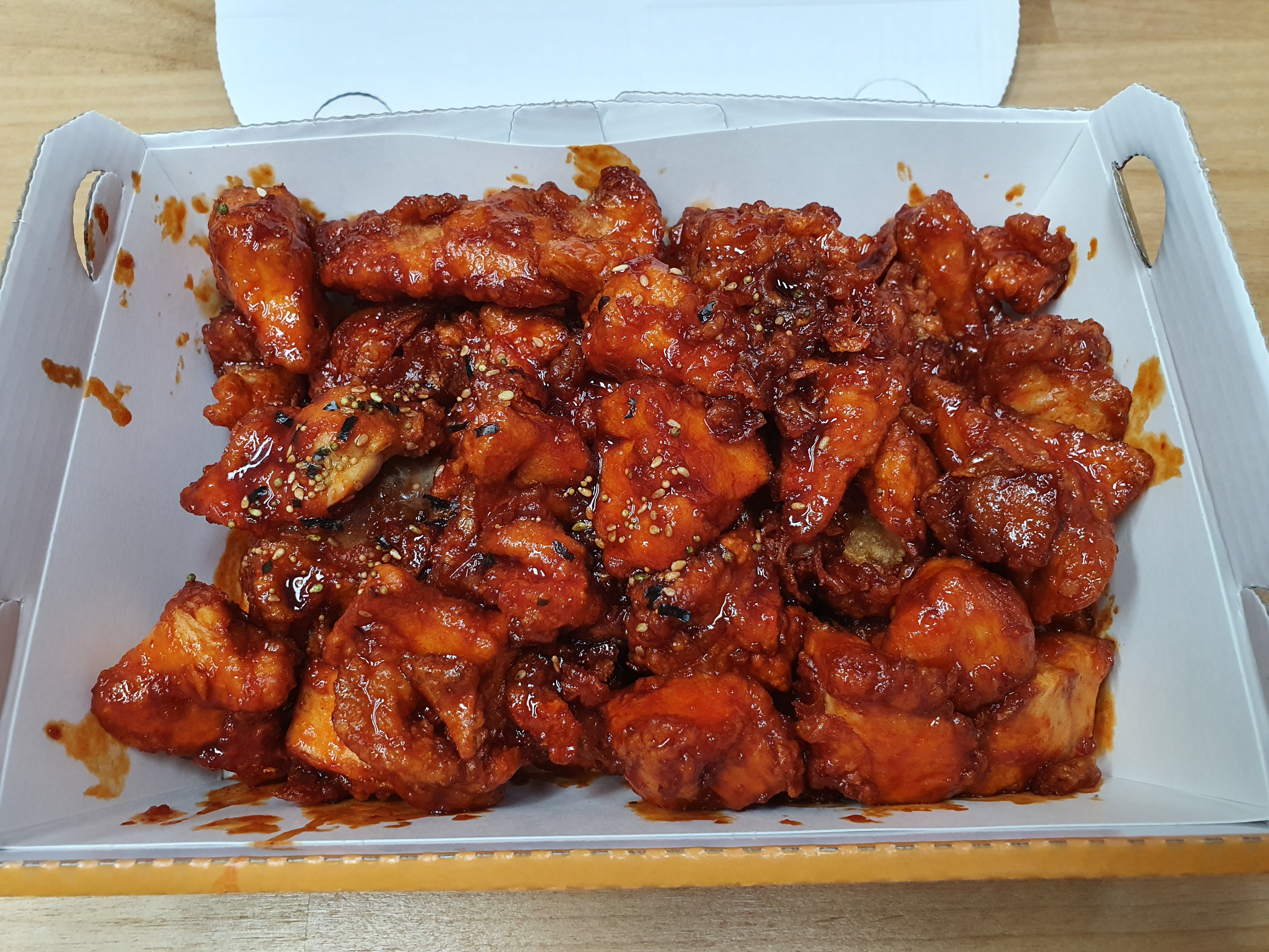  멕시카나 신메뉴 순살 불닭치킨 후기