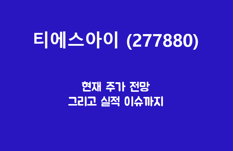  티에스아이 (277880) 나도 2차전지를 제조하는 장비를 제조하는....