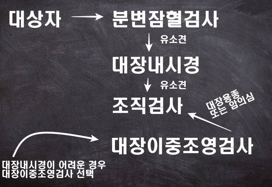  건강보험공단 대장암 검진절차, 검진 시 주의사항