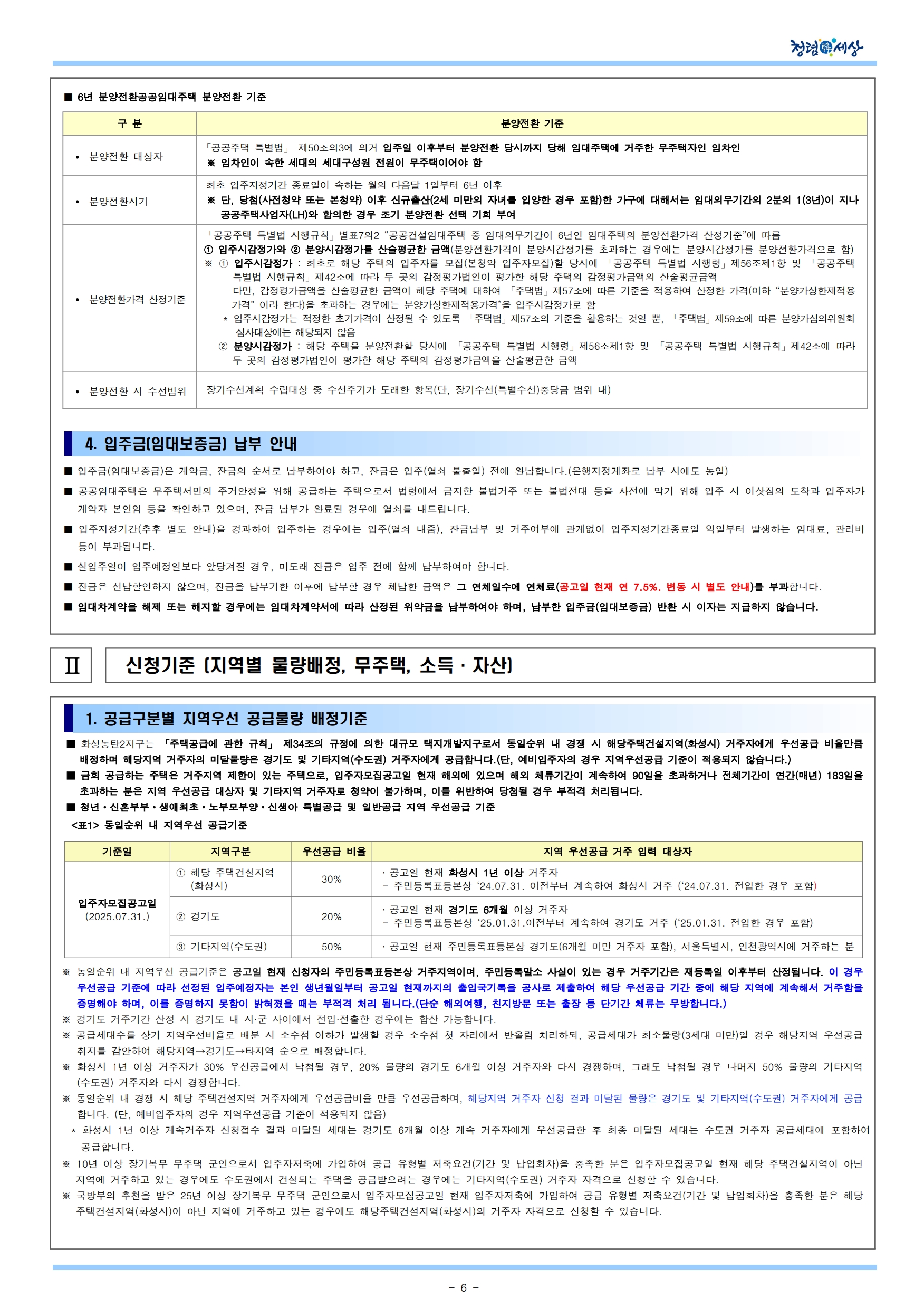 화성동탄2지구 C-14블록 6년 분양전환공공임대주택(본청약)