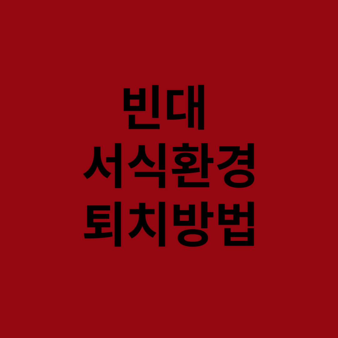 빈대서식환경퇴치방법