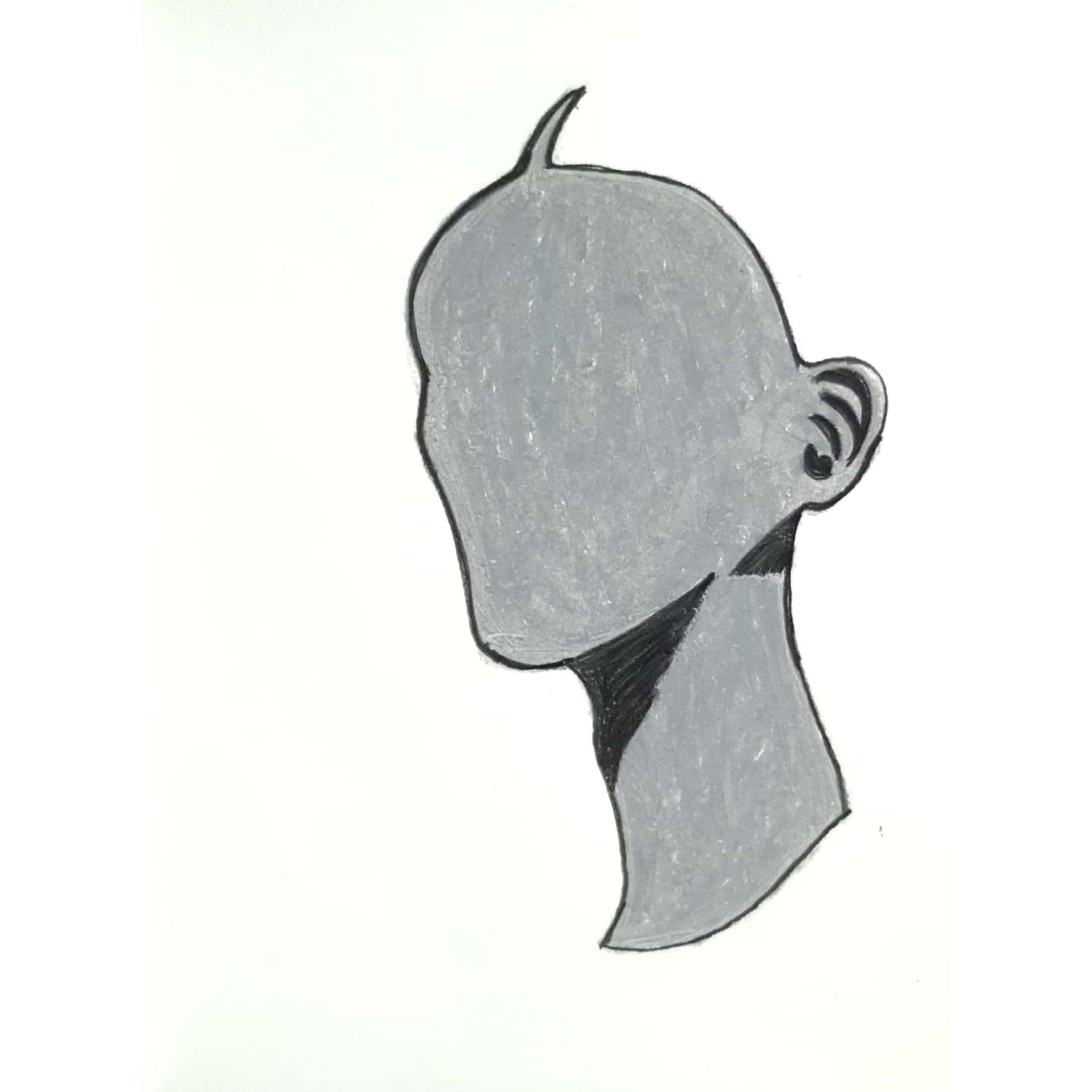  Straight Face 무표정 / 일러스트레이션 그림 드로잉 / 인물화 그리기