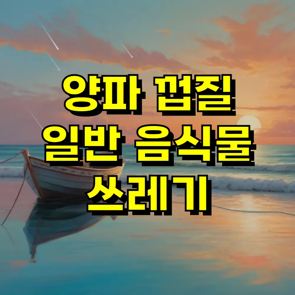 양파 껍질 일반 음식물 쓰레기