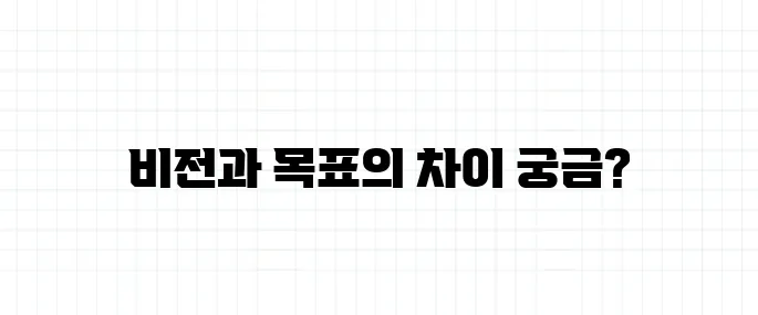 비전 뜻, 단순한 목표와는 다른 차이