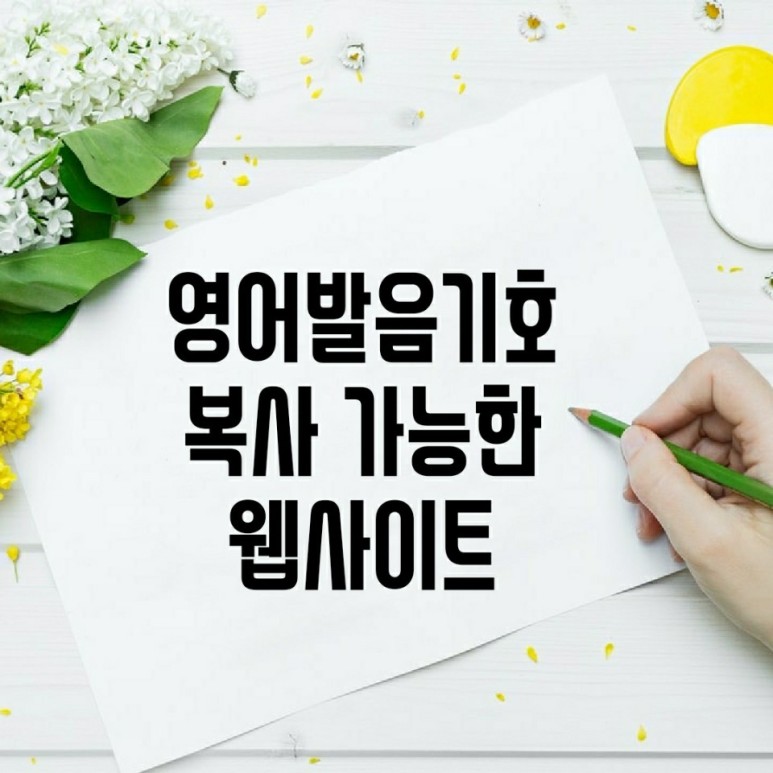 가능한 웹사이트의 영어 발음 기호 복사 1