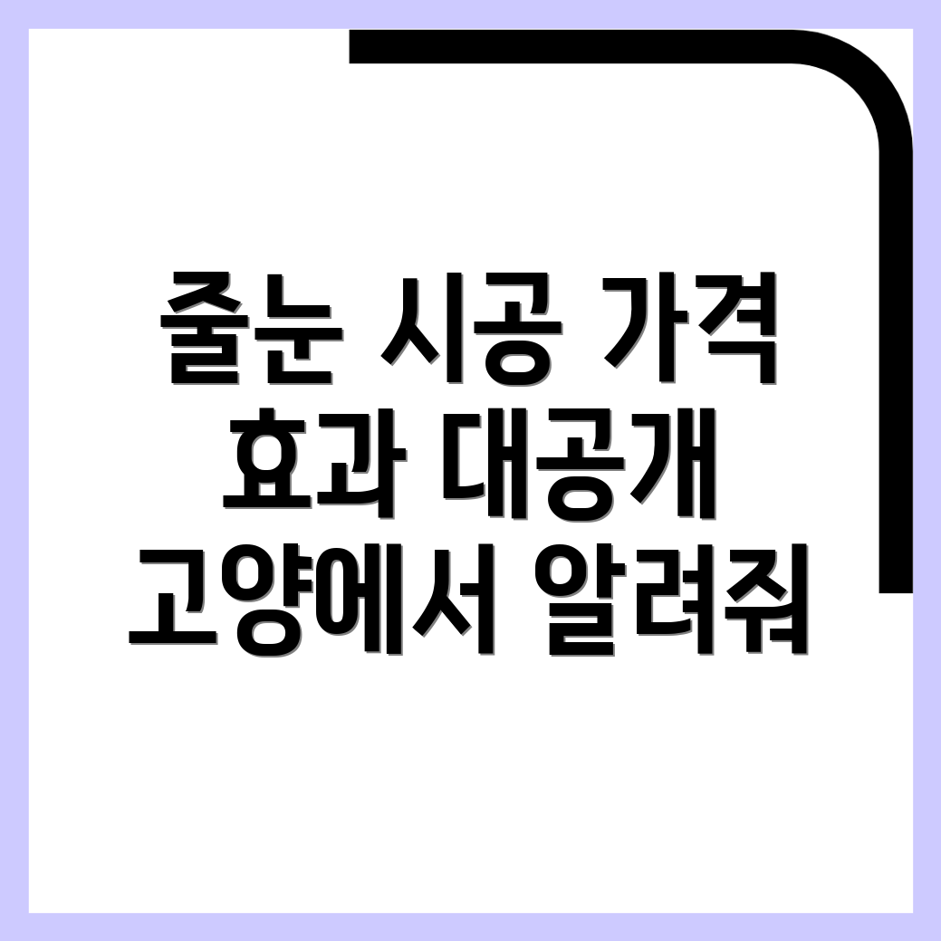 고양 줄눈 시공