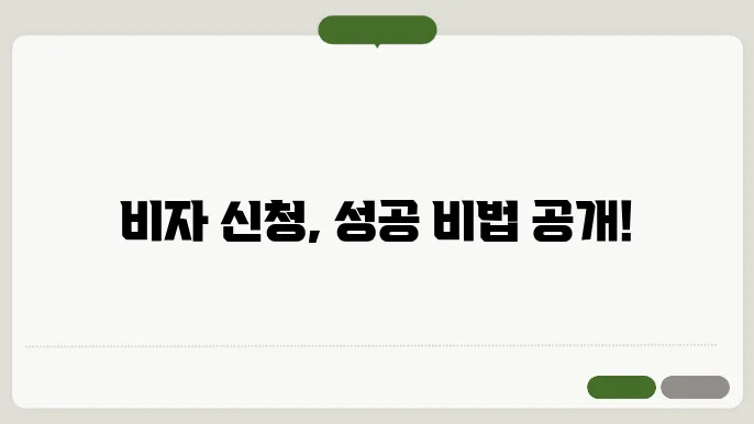 비자 신청 시 유용한 팁