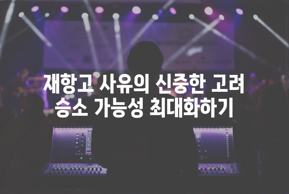 재항고 사유의 신중한 고려 승소 가능성 최대화하기