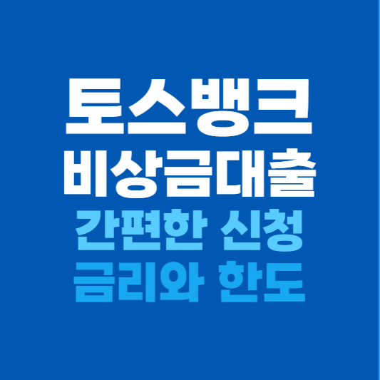 토스뱅크 비상금대출 한도