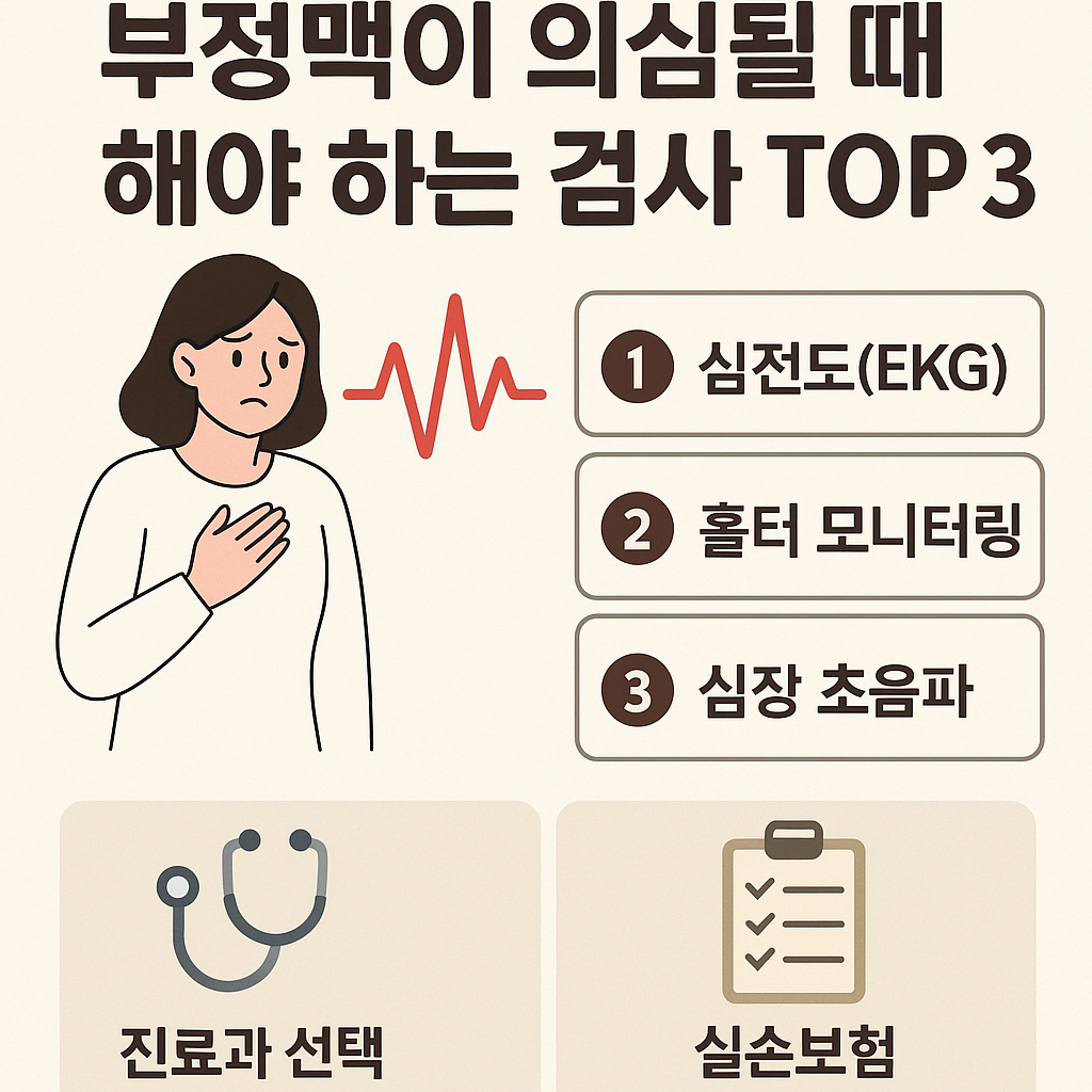 부정맥이 의심될 때 해야 하는 검사 TOP 3