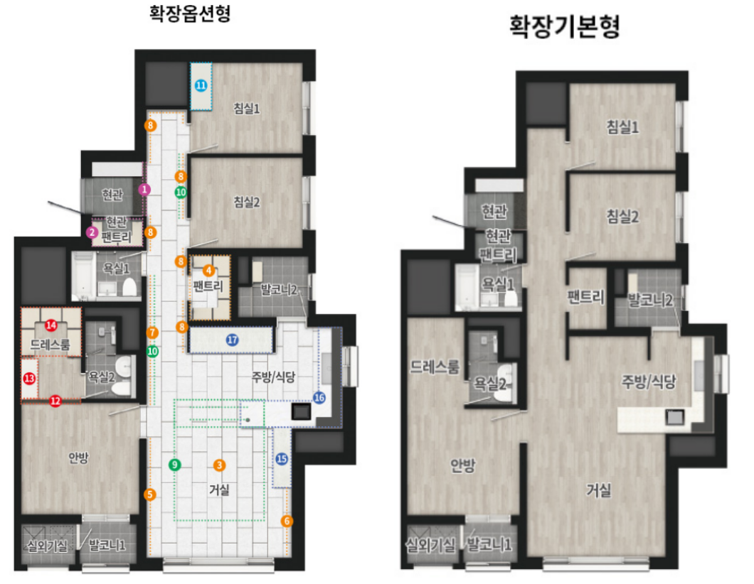 파주 제일풍경채 운정 74B 평면도