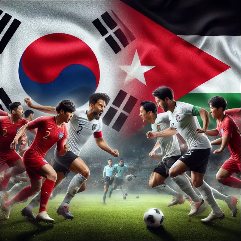 대한민국 요르단 축구 중계 모습