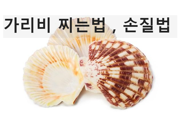  가리비 찌는법 및 효능 - 가리비 손질법 , 해감