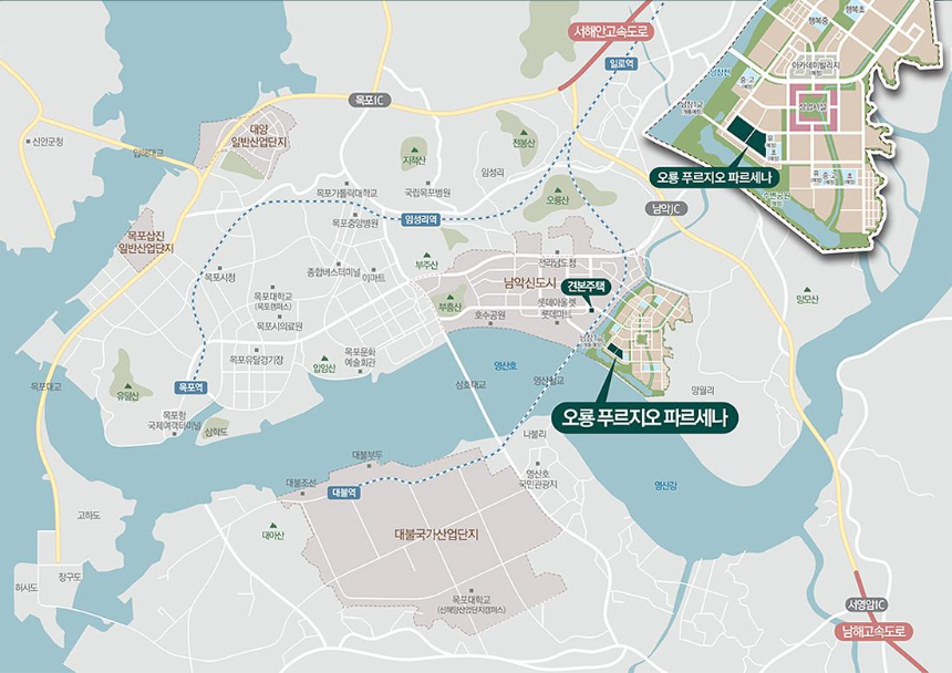 오룡 푸르지오 파르세나 입지환경