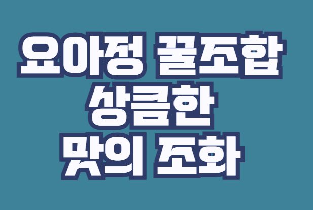 요아정_꿀조합