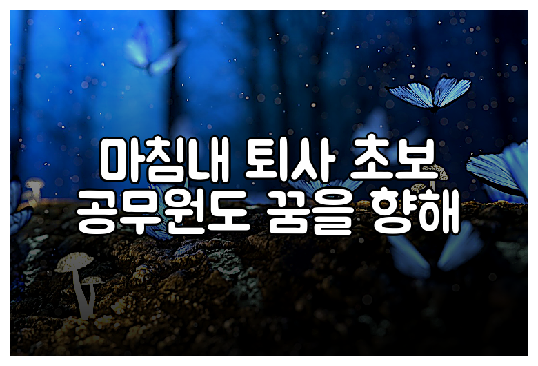 마침내 퇴사 초보 공무원도 꿈을 향해