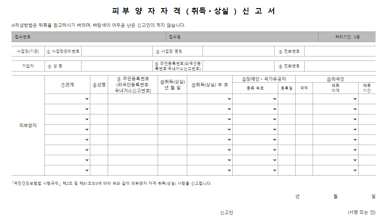 건강보험 피부양자 자격상실 이의신청