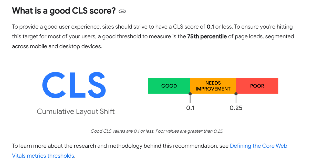 CLS (Cumulative Layout Shift) 누적 레이아웃 변경