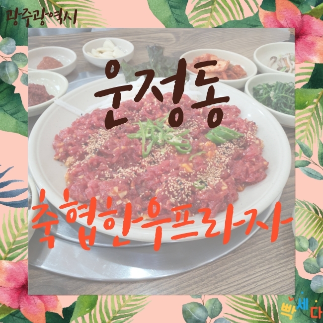  광주 운정동 맛집 육회 잘하는 집 가성비 최고 축협한우프라자 육회를 푸짐하게 먹고싶다면 이곳으로!!