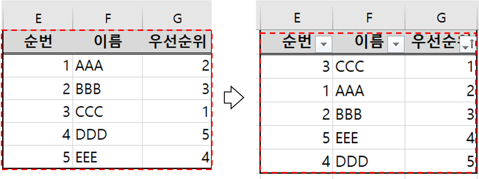 필터 결과