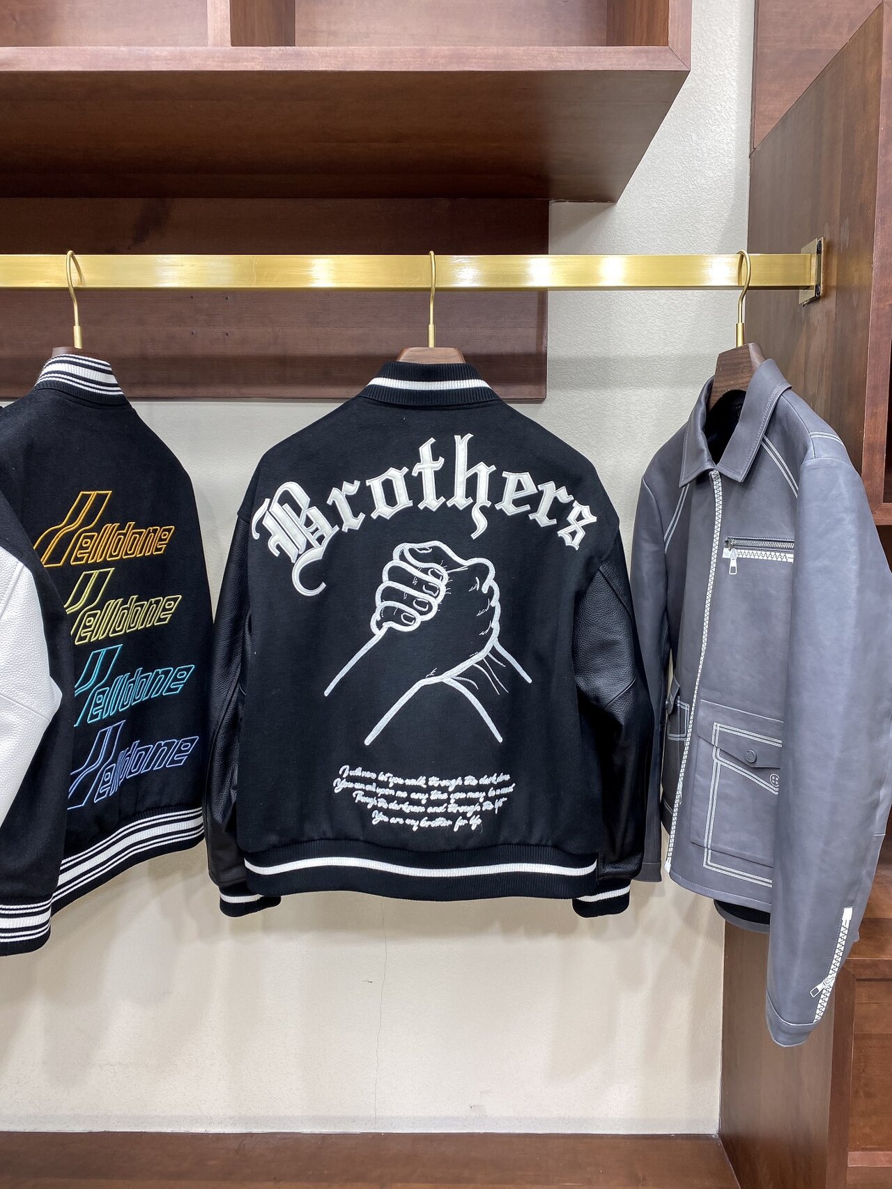  [AMIRI] 아미리 레더 바시티 집업 자켓