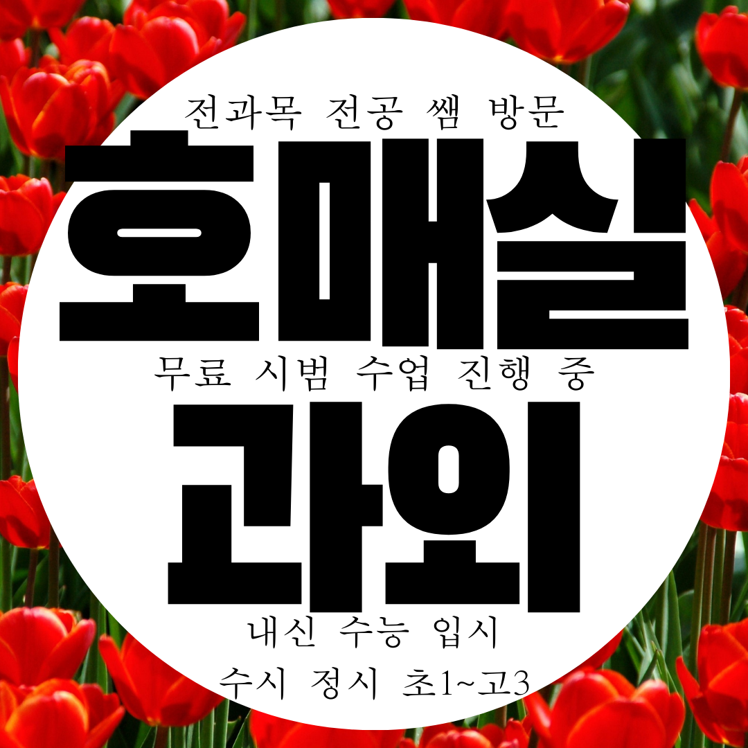 수원 호매실 영수 전문과외 선생님 구하기 국어 호매실동 과학과외