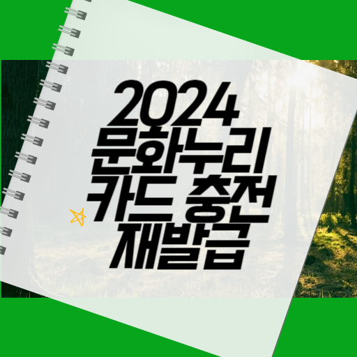 2024 문화누리 카드 충전 재발급